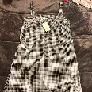 A New Day Black and White Checkered Dress NWT